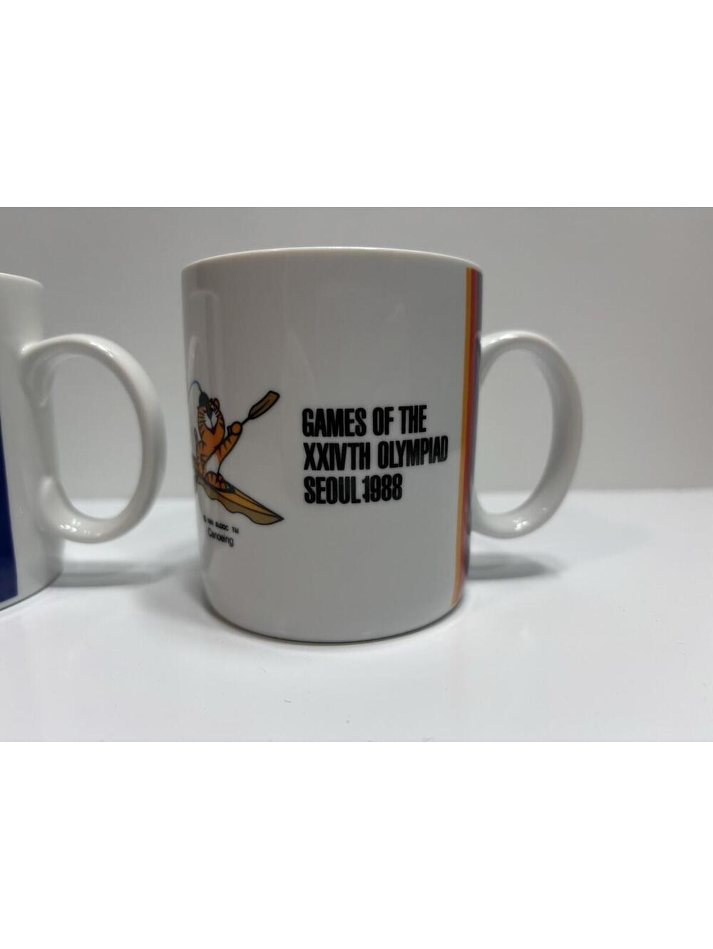 Rare Vintage Seoul 1988 Olympics Hodori Tiger Ceramic Mugs - Picture 3 of 13
